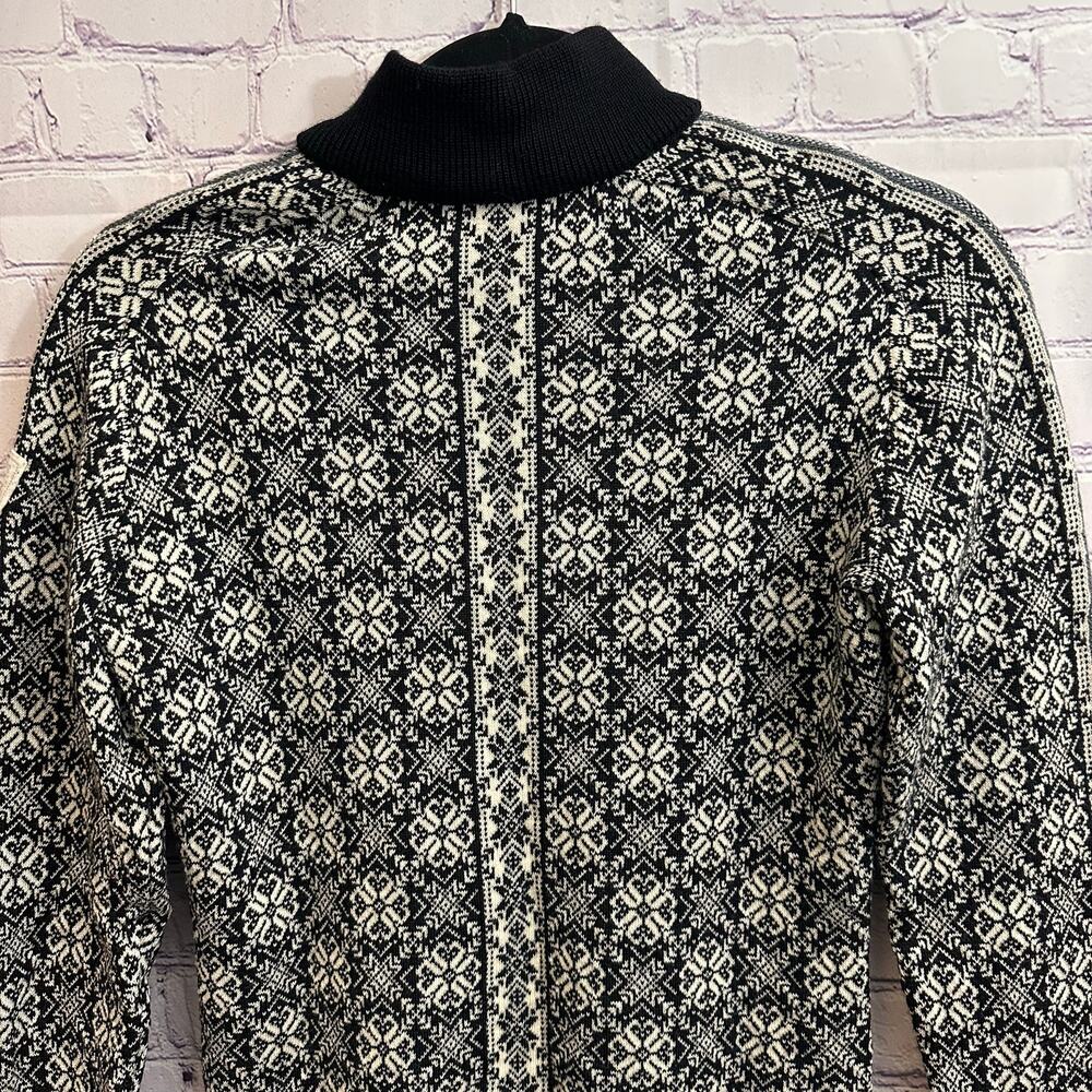 Dale of Norway Women's Frida Jacket Sweater Full Zip Black & White Small FLAWED - Picture 11 of 16